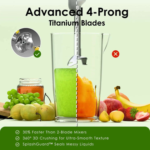 5-In-1 Cordless Immersion Blender With Rechargeable Battery Slick Handheld Mixing Wand For Soups And Smoothies Zero Cords Attached wireless tool blending vibrant fruits in a clear jar.