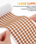 2000 Piece Self Adhesive Felt Furniture Pads 3 8 Inch Round Cabinet Door Bumpers Heavy Duty displayed in a roll with cork texture.