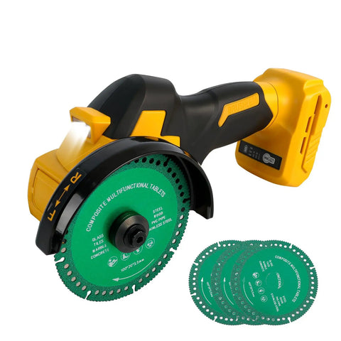 4 Inch Cordless Cut Off Tool For DeWalt 20V Pro Grade Brushless Motor 18000 RPM Includes 4 Pcs 4 Inch Circular Saw Blades Cuts Wood Metal Plastic Up To 1.2mm Thick Battery Not Included