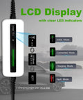 Plug And Play Level One Ev Charger Portable Charging Cable With Twenty Foot Cord Straight From Wall Socket Using SAE J1772 Plug, showing LCD display with LED indicators.