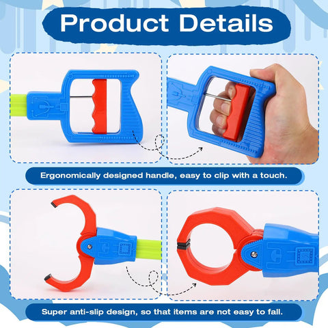 Kids Hand Grabber Toy Flexible Robot Arm Claw For Easy Picking And Grabbing Fun Claw Toy For Small Objects Green Garbage Picker Style Toy Safe Durable And Great For Little Hands Kiddo Approved