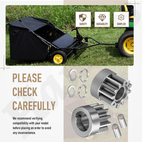 Left And Right Wheel Drive Pinion Kit For 42 Inch Lawn Sweeper Keeps Your Lawn In Action Includes Gear Pinions And Washers Compatible With Lawn Sweepers Fits STS 42 426 420 427