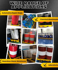 Varied use of Three Piece Spill Containment Pallet Set With Drain Outlet Heavy Duty 800Kg Capacity Holds One 200L Drum in shops.