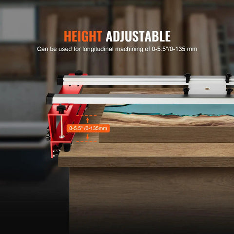 Router Sled 60 Inches Portable And Adjustable Slab Flattening Jig for height adjustment on a wooden slab in workshop