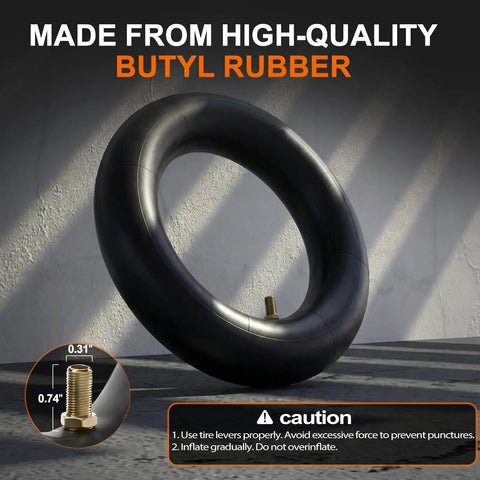 8.5 By 2 Electric Scooter Tire And Inner Tube Set Replacement Go-To Upgrade For 50/75-6.1 made of butyl rubber with valve