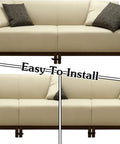 Couch with pillows showcasing 20 Pcs Heavy Duty Nylon Sectional Connectors Keep Your Couch Locked Down Tight Universal Sofa Brackets.
