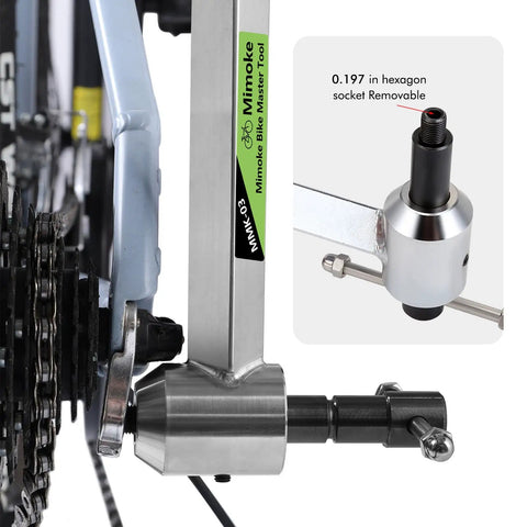 Pro Grade Derailleur Hanger Alignment Gauge Tool for Bicycle, stainless steel with precise inner shaft details
