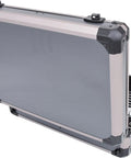 Aluminum tool kit case, 149-piece universal set, blue-gray with black corner protectors