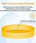 4 Inch Tpu Dust Collection End Cap With Dual Seal Ring For Airtight Vacuum Performance, showing tight seal design and flexible TPU material.