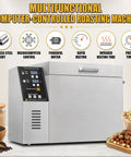 Game Changing Electric Drum Roaster Built To Handle Coffee Beans Peanuts And Grains Without Breaking A Sweat, stainless steel body.