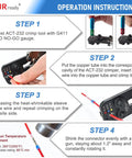 Operation instructions for Heavy Duty Heat Shrink Butt Splice Kit For 26 12 AWG Wires Waterproof IP68 MiniSeal Connectors.
