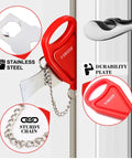 Portable Travel Door Lock No Drill Install Easy To Use For Airbnb And Hotel Rooms Privacy And Extra Safety Solid Removable Door Jammer Latch