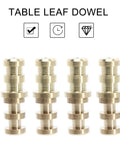 Four golden metal dowel pins for 20 Sets Table Leaf Dowel Pins And Bolt Sleeve Connectors For Furniture Assembly And Tabletop Positioning