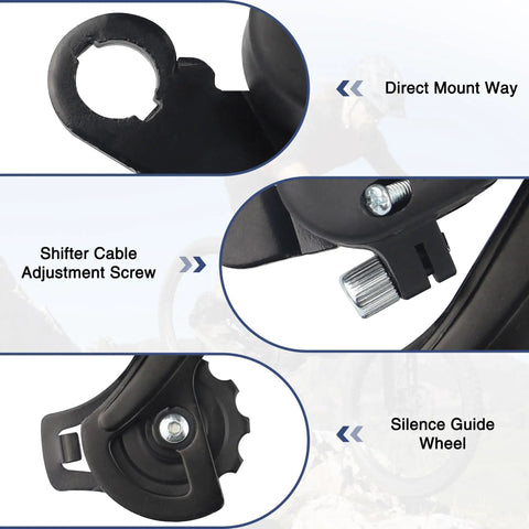 6/7 Speed Rear Derailleur Direct Mount for Mountain, Hybrid, Cruiser, Kids, Tricycle and Folding Bikes, details of components