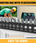 20V Cordless Drill Kit With 2 Batteries And Charger For DIY Home Improvement, assortment of drill bits and tool bag