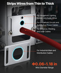 Heavy Duty Wire Stripper Machine With Hand Crank Or Drill Powered Modes, Strips Copper Cable From 0.06 To 1.18 Inches, Q235 Frame