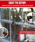 Extendable Window Security Bar 14.25 to 37 Inches Heavy Duty Iron Easy Install Child Proof installed on window