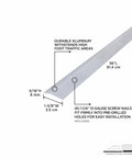Durable Aluminum Carpet Trim Built To Last One And Three Eighths Inch By Thirty Six Inch Silver With Pre Drilled Holes And Thirteen Gauge Screw Nails