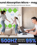 18 Pack Self Adhesive Acoustic Panels For Walls High Density Soundproof Foam Tiles 12 Inch Square White Squares Super Slick Noise Blocking Home Studio Wall Decor With Zero Drama Quick Mount. Happy family playing with acoustic panels.