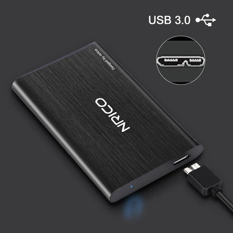 Ultra Slim 750GB Portable External Hard Drive USB 3.0 HDD Storage For PC Desktop Laptop Mac PS4 Xbox One Black Ultra Thin Shockproof