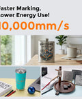 Multiple items engraved using 60W JPT MOPA Fiber Laser Engraver For Color Marking And Metal Engraving, showcasing diverse materials and designs.