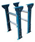 Heavy Duty Adjustable Conveyor Support Legs Two Pack Heights Lock From Twenty Six To Thirty Two Inches sized for eighteen wide rollers and woodworking benches.