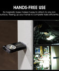 G2 Mini LED Flashlight Keychain, 500 Lumens Rechargeable Pocket Light with magnetic clip attached to a metal surface