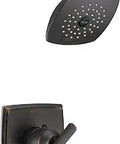 Ashlyn 17 Series Dual Handle Shower Trim Kit With Venetian Bronze Finish And Single Spray Touch Clean Shower Head, Valve Not Included