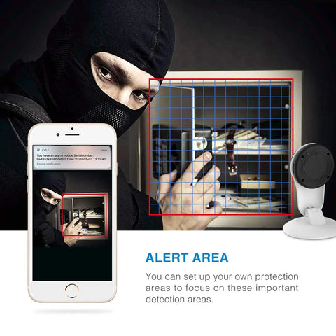 Indoor Smart Camera With 1080P HD Video AI Human Detection Night Vision Two Way Audio 2.4 GHz WiFi Nanny Cam For Baby Monitor.