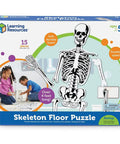 Hands On Skeleton Floor Puzzle for Classrooms and Home box with image of 15-piece foam puzzle, ideal for ages 3 and up.