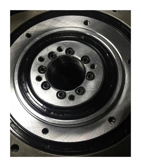 Top Shelf Rotary Actuator Cam Indexer With Hella Precise Indexing And A Smooth Quiet Ride For Heavy Duty Automation Assembly And Printing Factory Floor close-up view of rotary cam design with precision bearings.