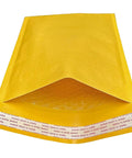 Heavy Duty Kraft Bubble Mailers With Padded Self Seal Design For Secure Shipping 4 By 8 Inch Envelopes showing inner bubble lining.