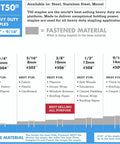 Badass Heavy Duty T50 Staples 1/2 Inch Leg Length And 3/8 Inch Crown For Upholstery And Construction Work Pack Of Two With 1250 Count Each For Real Deal DIY Pros And Craft Lovers product chart detailing staple types and uses.
