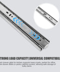 Two Pack 14 Inch Stainless Steel Drawer Slides Full Extension With Ball Bearing showing strong load capacity
