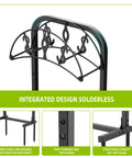 Freestanding Garden Hose Holder With 4 Spikes Heavy Duty Hose Reel Keeps 150 Ft Of Hose Neatly Stored structure close-up