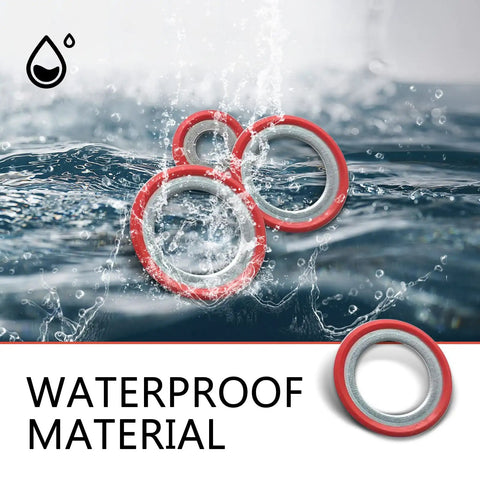 30 Piece Car AC Gasket And Compressor Repair Washer Assortment Kit With Rust Proof Sealing O Ring Set For Universal Air Conditioning System Maintenance, waterproof red rubber seals in water.