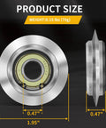 Two Pack Upgraded Replacement Blades With 65Mn Spring Steel For Copper Wire Stripping Machines dimensions view