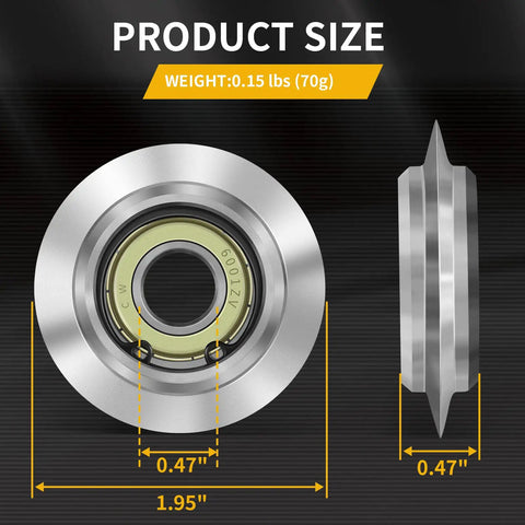Two Pack Upgraded Replacement Blades With 65Mn Spring Steel For Copper Wire Stripping Machines dimensions view