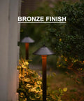 Low Voltage Outdoor Pathway Lighting Kit 8 Pack Warm White 2700K 40 Lumen LED Path Lights Wired 12V AC Metal Brown Finish