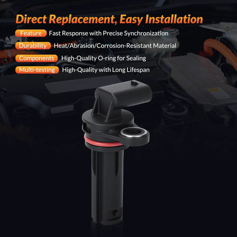 Crankshaft Position Sensor For Chrysler Jeep Dodge V6 3.6L Models Fits 2011-2023 Challenger Charger Durango Grand Caravan Town And Country Avenger 200 300 And More Plug And Play OEM-Grade Repair installed in engine bay