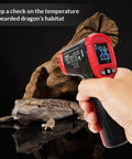 Non Contact Infrared Thermometer Gun For Cooking And Grilling, Digital Infrared Temp Reader For Candy, Food, Pizza Oven, Grill And Engine, Temperature Gun With 12 To 1 Distance To Spot, Backlit Display, Auto Off, Low Battery Alert Range -58F To 1112F used on bearded dragon habitat