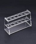 Acrylic Test Tube Rack With 6 Wells For 10ml Centrifuge Tubes Clear Lab Organizer Space Saving Holder For Easy Transport And Handy Storage