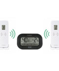 La Crosse wireless refrigerator/freezer thermometer with magnetic back, black display and two white sensors