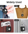 Bluetooth Fingerprint Padlock With App Control Remote Unlock And Unlock History on luggage, bag, door, locker