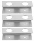 Rock Solid Aluminum Under Desk Laptop Mount With A Sleek Space Saving Design And Heavy Duty Support For Clean Home Office Setup And Straightforward Install With Sturdy Silver Brackets shown from top view highlighting silver brackets.