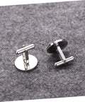 Black Cross Cufflinks For Men Titanium Steel Shine Dress Shirt Buttons Decorative Fasteners For Business And Formal Wear With A Boss Vibe