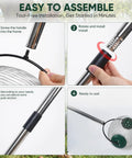 Straight Up Easy Roll Pine Cone Picker Upper With Telescoping Handle And Wide Steel Basket For Yard Cleanup assembly instructions.