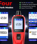 12-24V Car Circuit Tester Kit With Power Probe, Short and Open Finder, All in One Auto Electrical Diagnostic Tool for Voltage, Polarity, Continuity, Signal Circuit Diagnosis, Component Activation, and Bad Ground Checks, shown with four work modes
