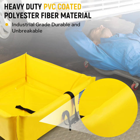 Foldable Duck Pond With Portable Secondary Containment Berm And PVC Mini Spill Berm 2x2 Feet Works Like A Boss For Quick Cleanup On Jobsites Farms And Outdoor Use