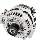 BMW X5 Alternator Replacement 12V 183 Amp OE 11362N Direct Fit For 2007 2008 2009 2010 Models Beefed Up Charging System Part Easy Install Serious Power Upgrade silver alternator with pulley